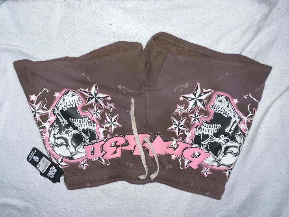 Broken Promises Nautty Rhinestone Jogger Shorts